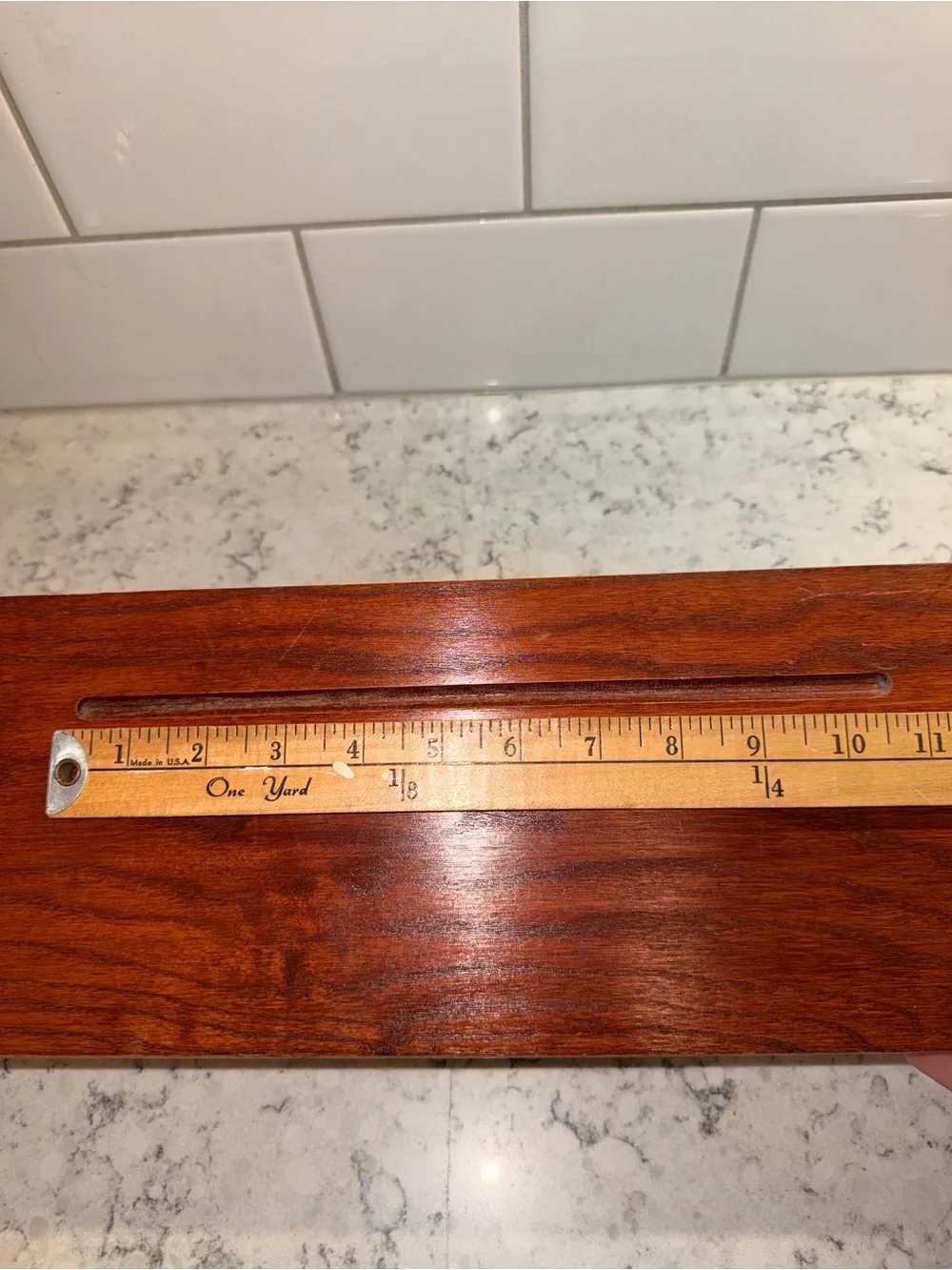 Wooden Bath Caddy in Rich Mahogany Finish